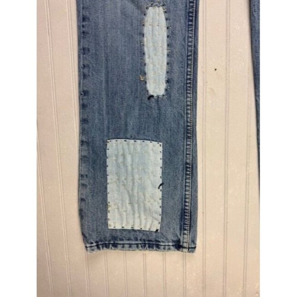 Seven 7 Size 30 Womens Jeans Distress Low Rise Bootcut Light Wash - Picture 4 of 6